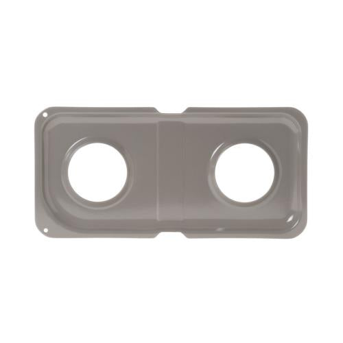 GE Part# WB34K10016 Double Porcelain Burner Pan (OEM) Left/Taupe