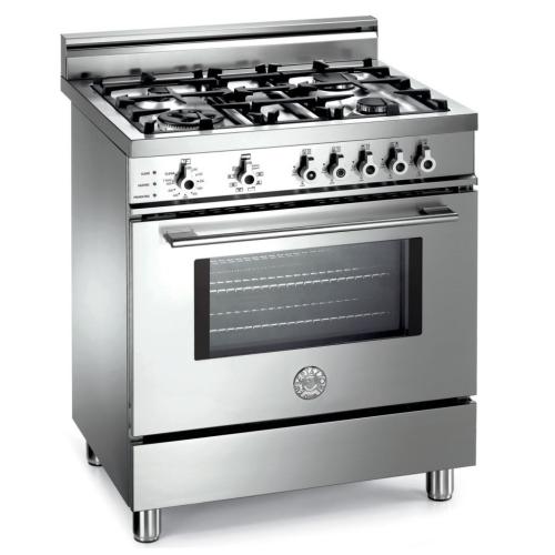 Bertazzoni X304PIRX Professional Series 30 Inch Pro-Style Dual-Fuel Range with 4 Sealed Burners