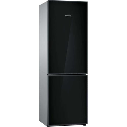 Bosch B10CB81NVB/13 800 Series Free-Standing Fridge-Freezer With Freezer At Bottom, Glass Door 23.5'' Black