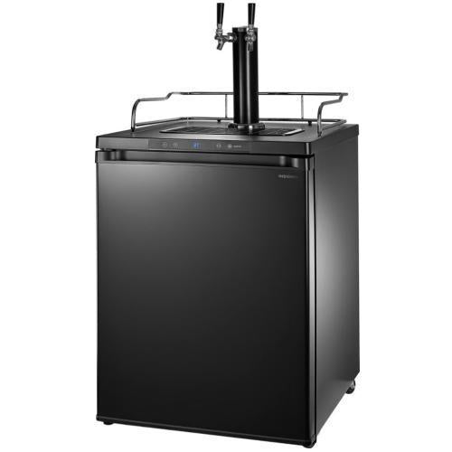 Midea NSBK2TBK8 Dual-Tap Commercial Grade Beer Cooler & Kegerator, Black