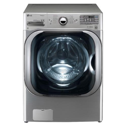 LG WM8000HVA 29 Inch 5.1 cu. ft. Front Load Washer with 14 Wash Cycles, 1,300 RPM, Steam Cycle, LG Twin Wash Compatibility, TurboWash, SenseClean, LoDecibel Quiet Operation, NeveRust Stainless Steel Drum and ENERGY STAR Certification: Graphite Steel
