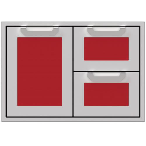 Hestan AGSDR30RD Double Drawer And Storage Door Combination, Marquise, 30-Inc