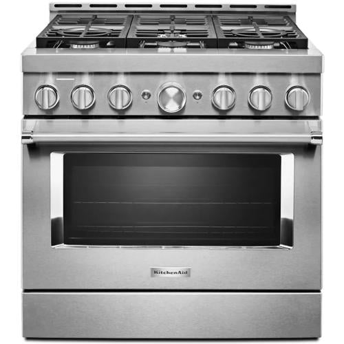 Kitchen Aid KFGC506JSS05 36 -Inch Smart Commercial-Style Gas Range