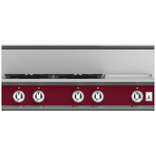 Hestan KRT364GDNGBG Rangetop, 4 Burner With Griddle, 36-Inch - Ng - Burgundy