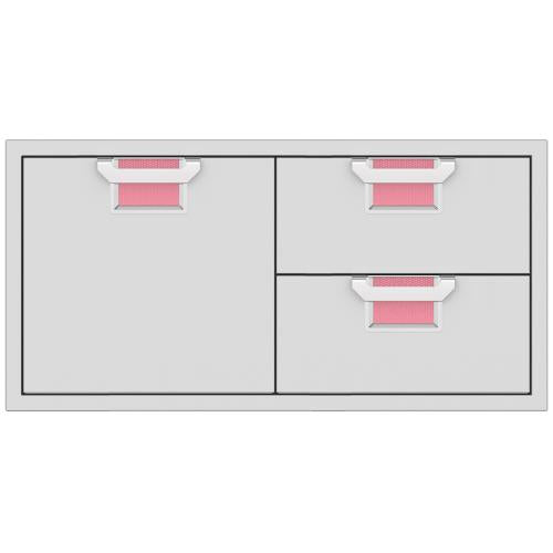 Hestan AESDR42PK Double Drawer And Storage Door Combination, 42-Inch - Pink