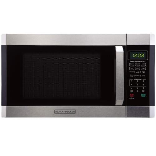 Midea EM145AAKPHB Black+Decker 1.6 Cu. Ft. 1100W High-Power Microwave