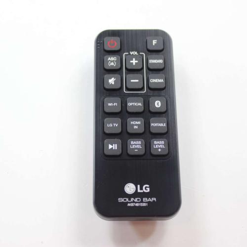 LG Part# AKB74815351 Sound Bar Remote (Black) - Genuine OEM