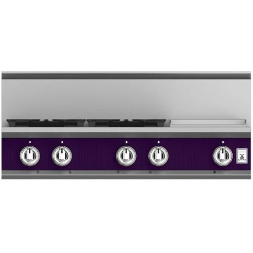 Hestan KRT364GDNGPP Rangetop, 4 Burner With Griddle, 36-Inch - Ng - Purple