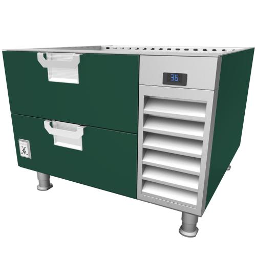 Hestan HRBSC60GR Refrigerated Base, Cold Rail, 60-Inch , Self-Contained, Asse