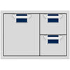 Hestan AESDR30DB Double Drawer And Storage Door Combination, 30-Inch - Dark B Parts