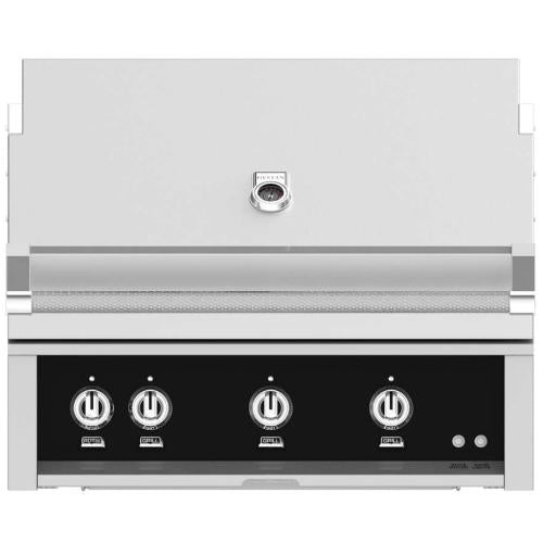Hestan GSBR36NGBK Grill, Built-In, (3) Sear, Rotisserie, 36-Inch - Ng - Black