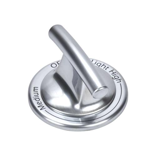 Whirlpool Part# WPW10220975 Burner Control Knob (Stainless) - Genuine OEM