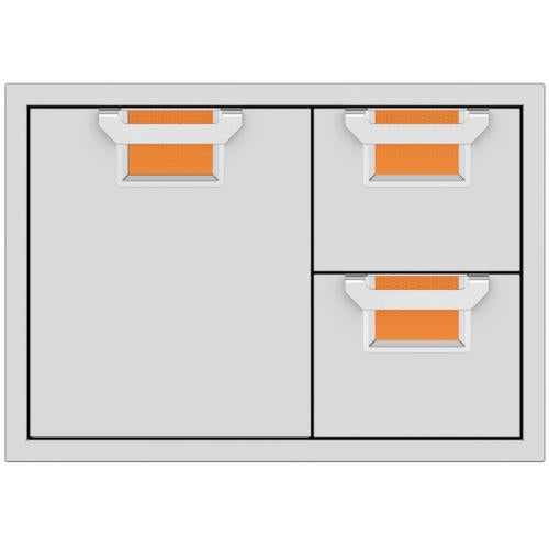 Hestan AESDR30OR Double Drawer And Storage Door Combination, 30-Inch - Orange