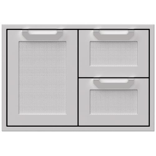 Hestan AGSDR30FAB Double Drawer And Storage Door Combination, Marquise, 30-Inc