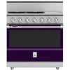 Hestan KRD364GDNGPP 36 Inch Duel Fuel 4 Burner Range with Griddle - NG - Pink