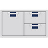 Hestan AESDR36DB Double Drawer And Storage Door Combination, 36-Inch - Dark B Parts