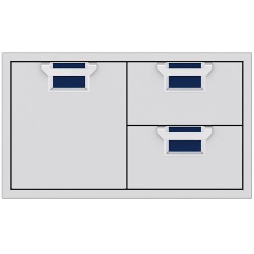 Hestan AESDR36DB Double Drawer And Storage Door Combination, 36-Inch - Dark B