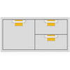 Hestan AESDR42YW Double Drawer And Storage Door Combination, 42-Inch - Yellow Parts