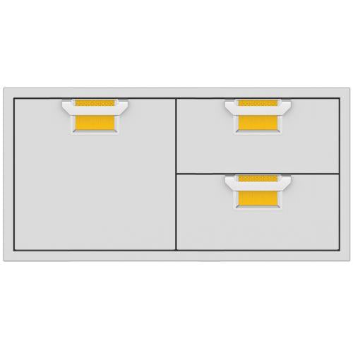 Hestan AESDR42YW Double Drawer And Storage Door Combination, 42-Inch - Yellow