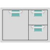 Hestan AESDR30TQ Double Drawer And Storage Door Combination, 30-Inch - Turquo Parts