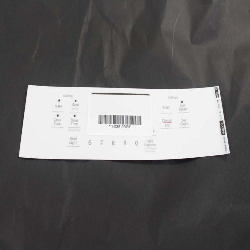 GE Faceplate Graphics (Wh) - WB07X26749