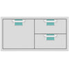 Hestan AESDR42TQ Double Drawer And Storage Door Combination, 42-Inch - Turquo Parts