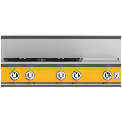 Hestan KRT364GDNGYW Rangetop, 4 Burner With Griddle, 36-Inch - Ng - Yellow