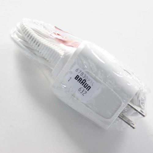 Braun Part# 67030934 White Smart Plug with Cord (OEM)