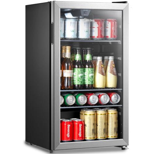 Midea MERV115T3AST 115 Cans Beverage Refrigerator With Adjustable Temperature