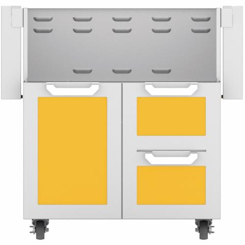 Hestan GCR36YW Double Drawer And Door Cart, 36-Inch - Yellow