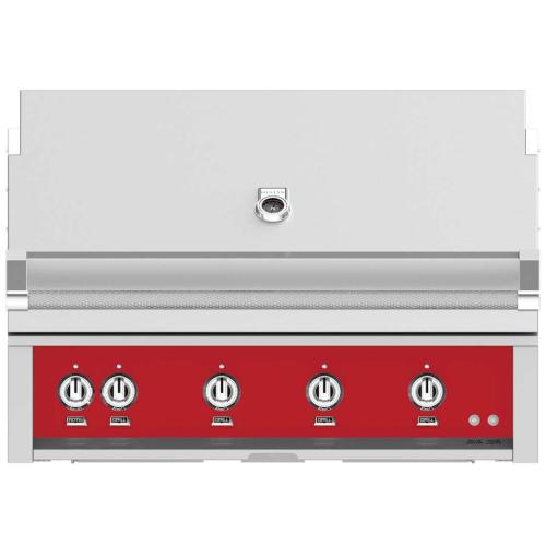 Hestan GSBR42NGRD Grill, Built-In, (4) Sear, Rotisserie, 42-Inch - Ng - Red