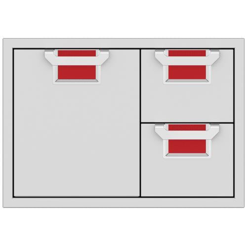 Hestan AESDR30RD Double Drawer And Storage Door Combination, 30-Inch - Red