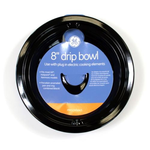 GE Part# PM32X5043 Porcelain Drip Bowl (OEM) 8 Inch