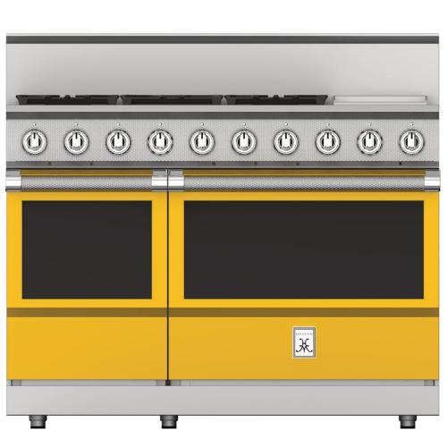 Hestan KRG485GDLPYW Range, 5 Burner With Griddle, All Gas, 48-Inch - Lp - Yellow