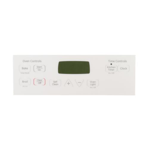 GE JGBP28DEM3BB Touchpad Control Overlay (White) Genuine OEM