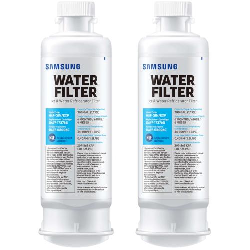 Samsung Part# HAF-QIN-2P/EXP Water Filter (2 Pack) - Genuine OEM