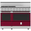 Hestan KRG484GDLPBG Range, 4 Burner With Griddle, All Gas, 48-Inch - Lp - Burgun