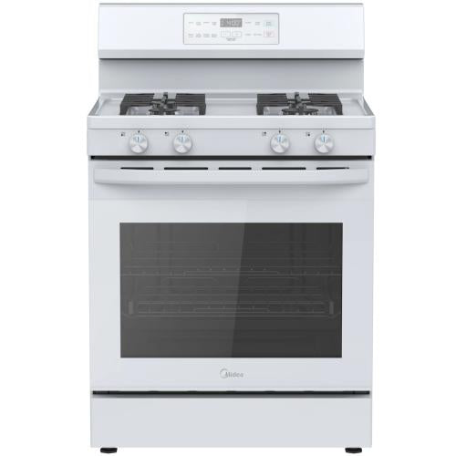 Midea MGR30S2AWW 30-Inch 6.1 Cu. Ft. Freestanding Gas Range - White