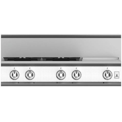 Hestan KRT364GDNGWH Rangetop, 4 Burner With Griddle, 36-Inch - Ng - White