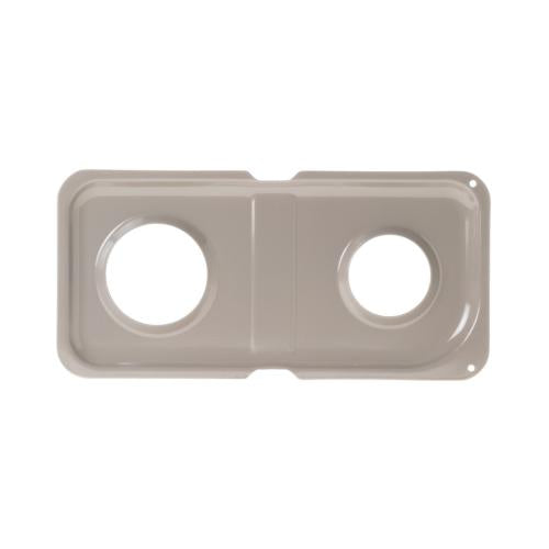GE Part# WB34K10015 Double Porcelain Burner Pan (OEM) Right/Taupe