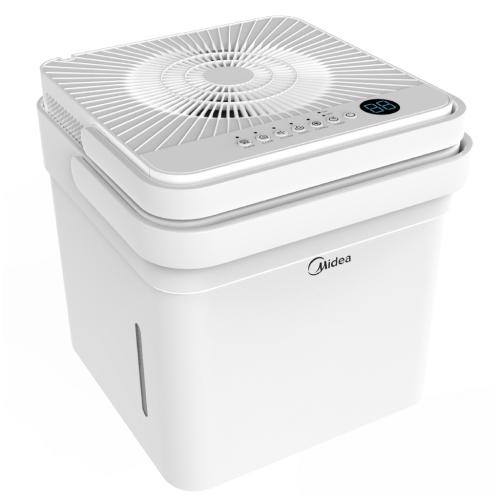 Midea MAD50PS1QWT Cube Series 50-Pint Smart Dehumidifier with Integrated Pump