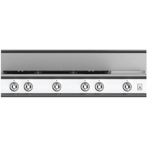Hestan KRT485GDLPWH Rangetop, 5 Burner With Griddle, 48-Inch - Lp - White