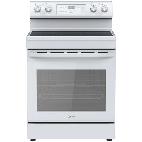 Midea MER30S2AWW 30-Inch Electric Range with Steam Clean - White