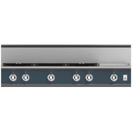 Hestan KRT485GDLPGG Rangetop, 5 Burner With Griddle, 48-Inch - Lp - Dark Gray