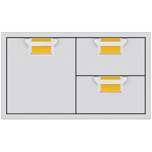Hestan AESDR36YW Double Drawer And Storage Door Combination, 36-Inch - Yellow