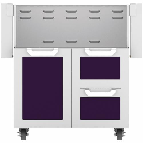 Hestan GCR36PP Double Drawer And Door Cart, 36-Inch - Purple