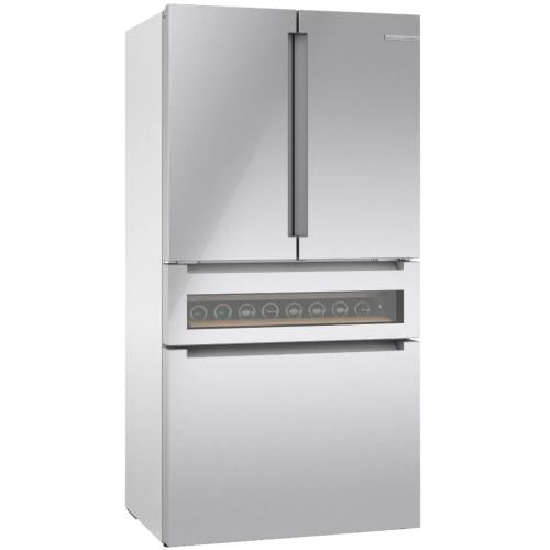 Bosch B36CL81ENG/02 800 Series French Door Bottom Mount Refrigerator, Glass Door 36'' Stainless Steel