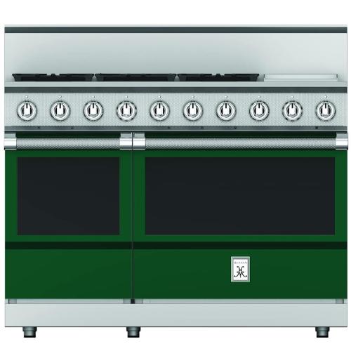 Hestan KRG485GDLPGR Range, 5 Burner With Griddle, All Gas, 48-Inch - Lp - Green