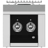 Hestan AEB122LPBK 12 Inch Built-In Double Side Burner with Stainless Steel Cover and LED-Illuminated Control Panel - Black