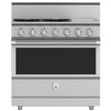 Hestan KRG364GDNG 36 Inch Freestanding Professional Gas Range with 4 Sealed Burners - NG - Stainless